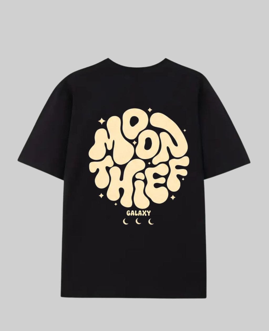 The "Moon Thief" Oversized Graphic Tee in Black