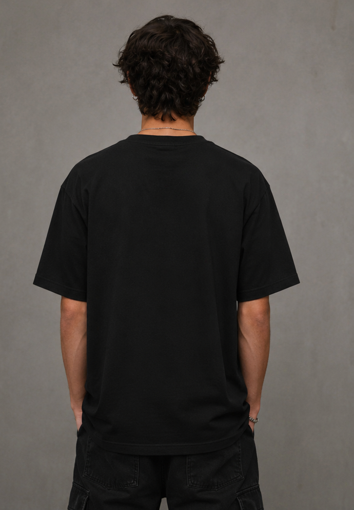 "Eclipse" Gothic Calligraphy Oversized Tee