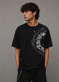 "Eclipse" Gothic Calligraphy Oversized Tee