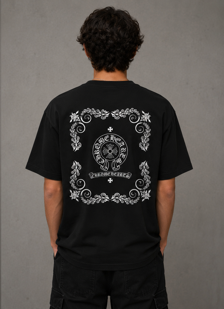 Gothic Filigree "Horseshoe" Oversized Tee