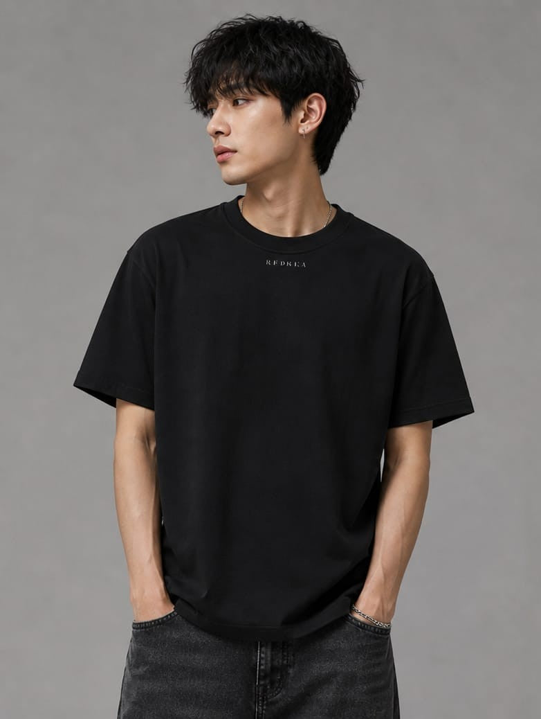 The "Moon Thief" Oversized Graphic Tee in Black