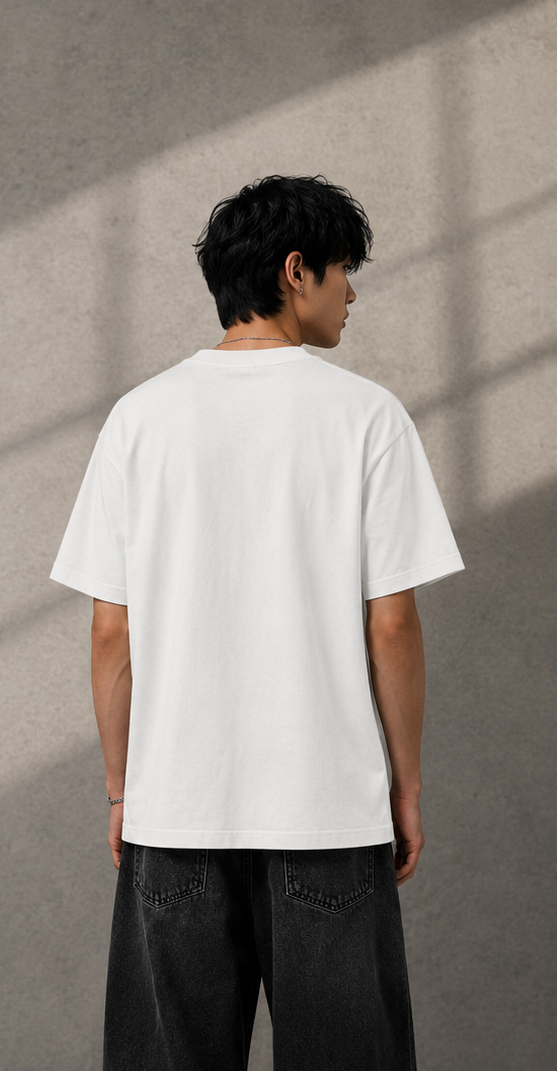 Soul 07" Floral Skull Graphic Oversized Tee