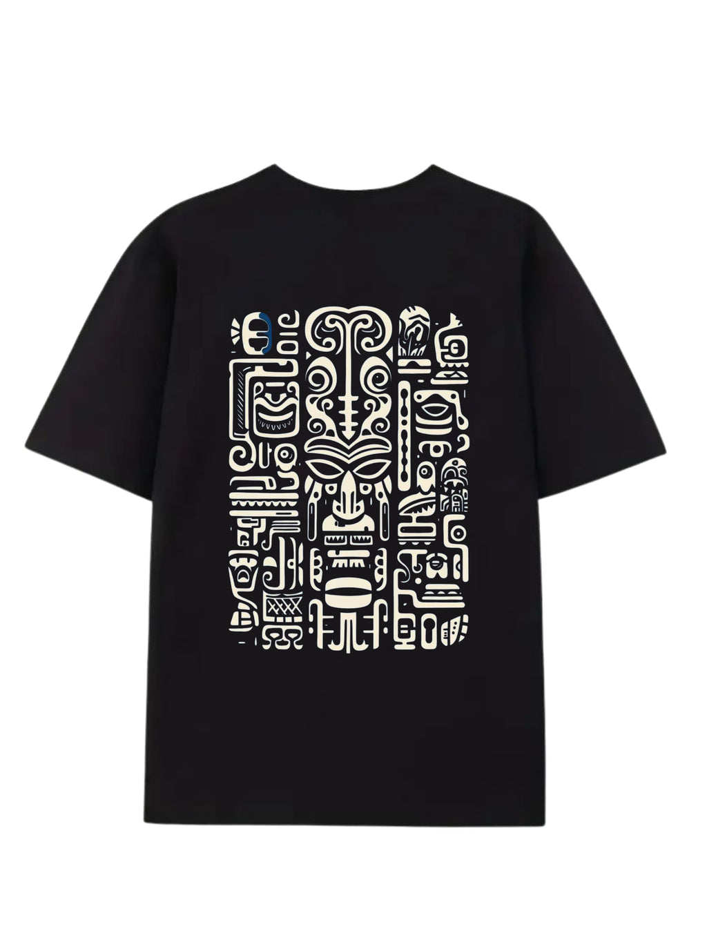 The "Tribal Matrix" Heavyweight Oversized Tee – Black