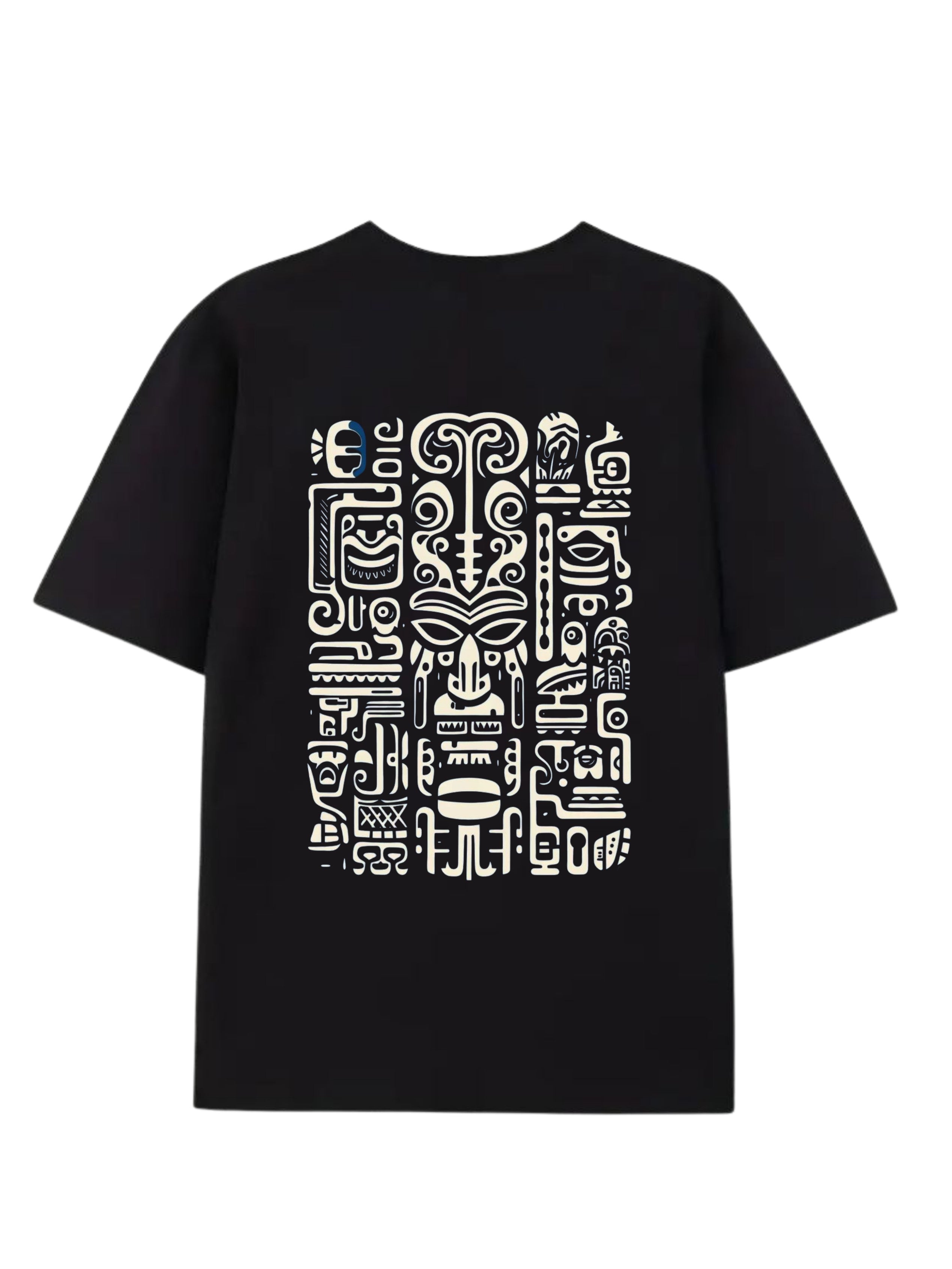 The "Tribal Matrix" Heavyweight Oversized Tee – Black